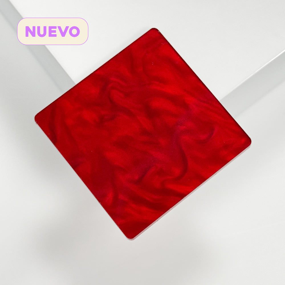 Metacrilato Nacarado Rojo 3 mm