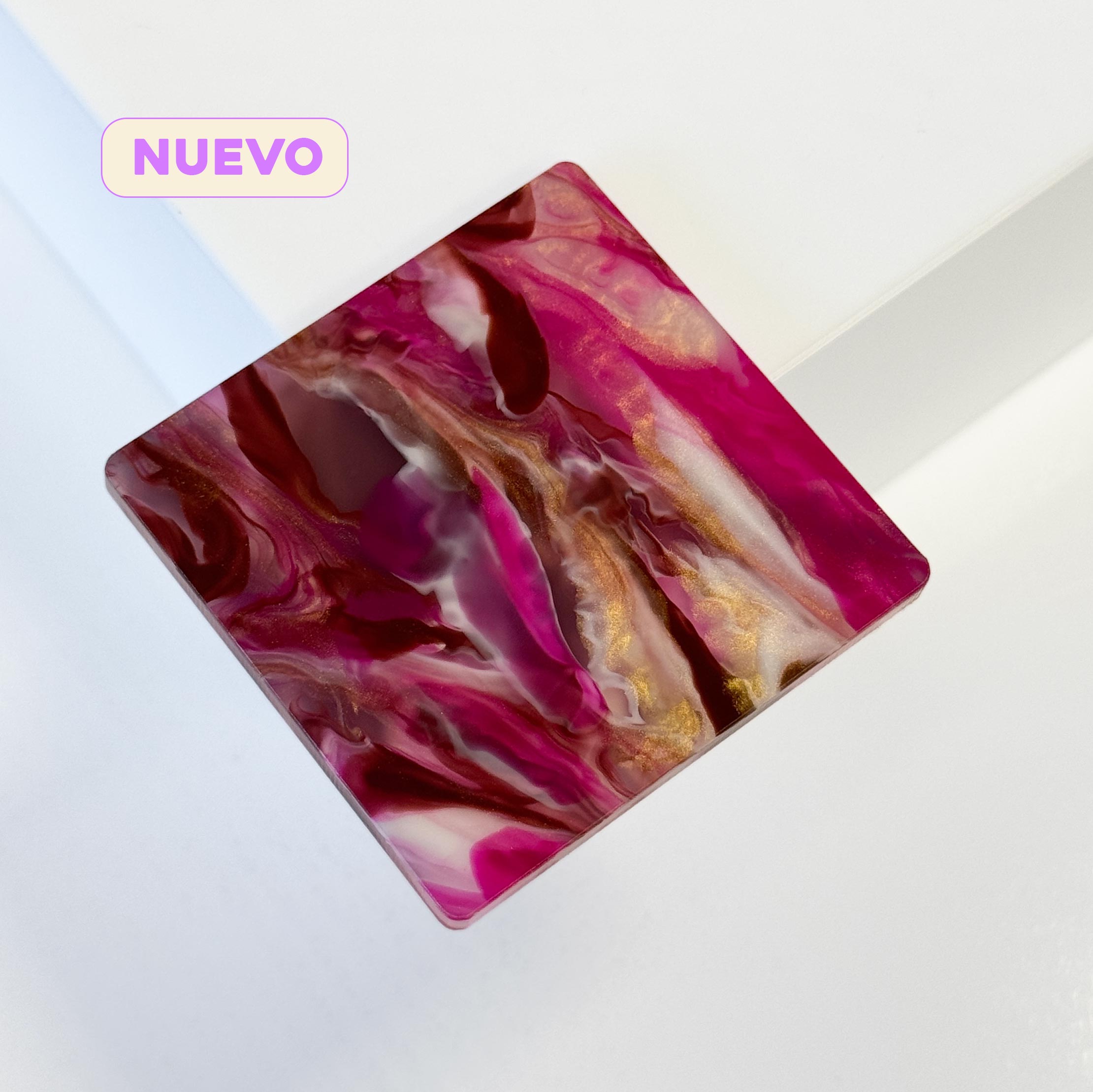 Metacrilato Marmolado Fucsia 3 mm - EDICIÓN LIMITADA