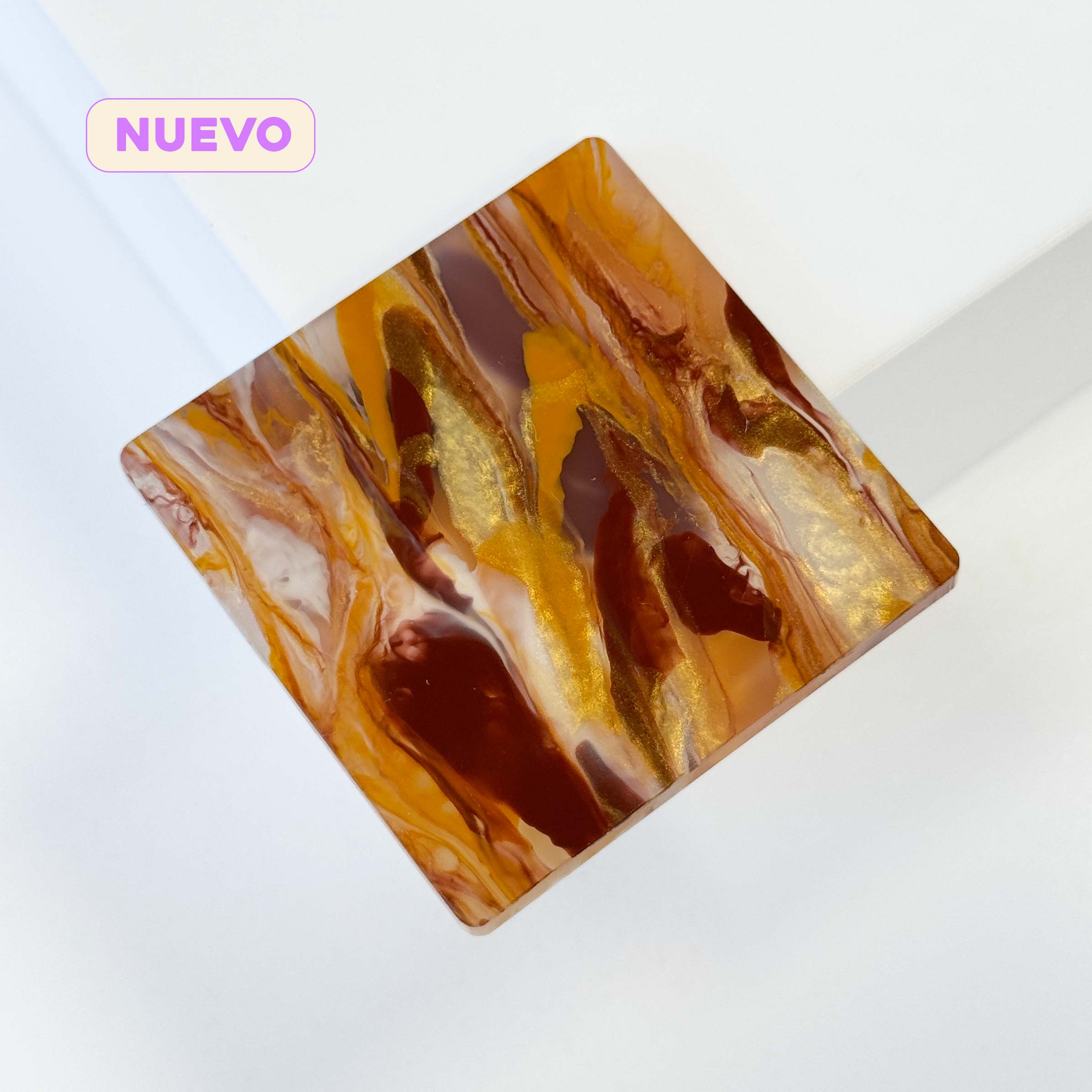 Metacrilato Marmolado Marrón 3 mm - EDICIÓN LIMITADA