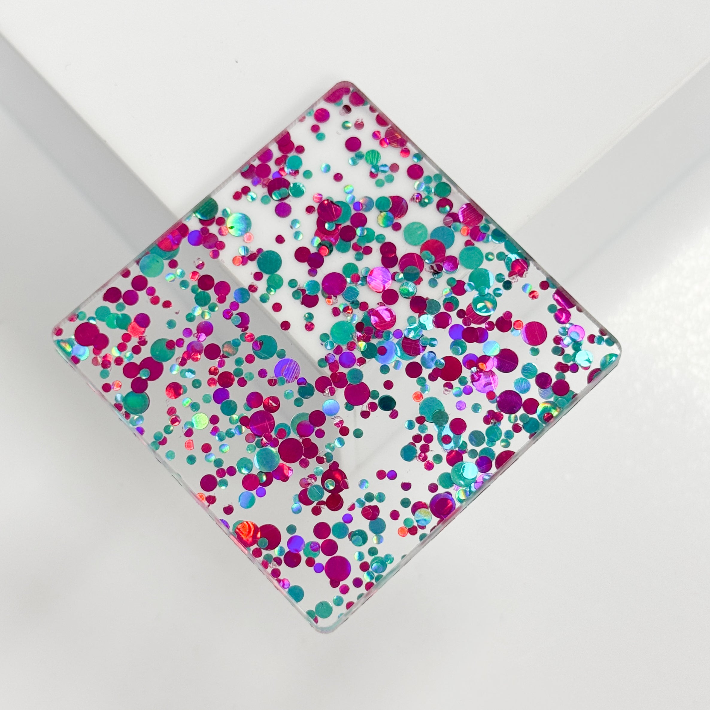 Metacrilato Confeti Fucsia 3 mm