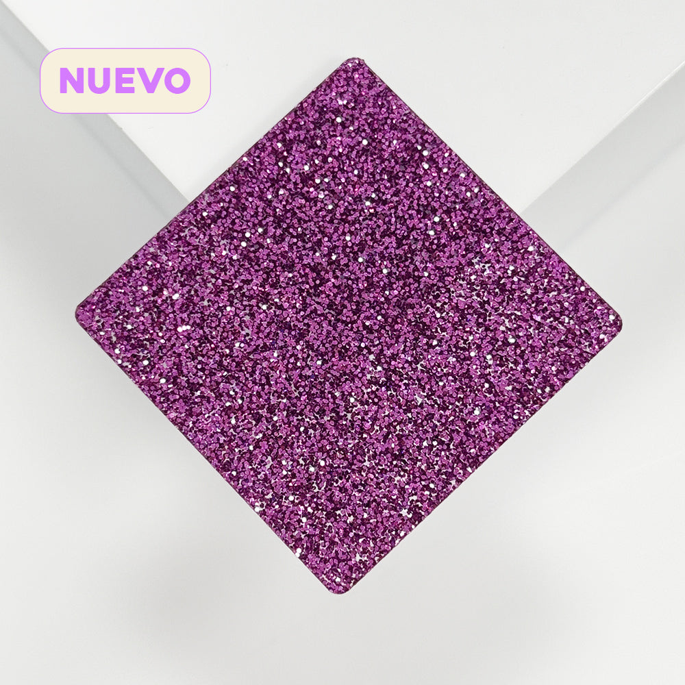 Metacrilato Glitter Violeta 3 mm