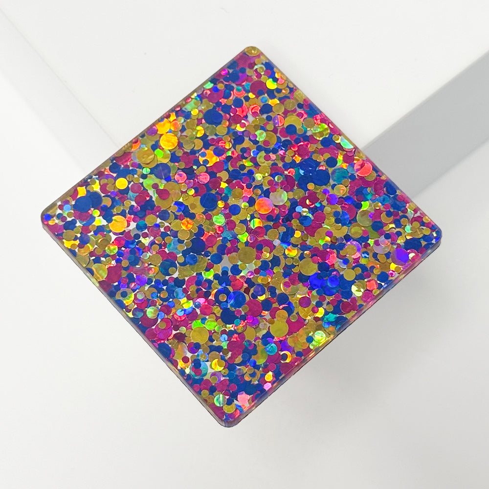 Metacrilato Confeti Azul 3 mm