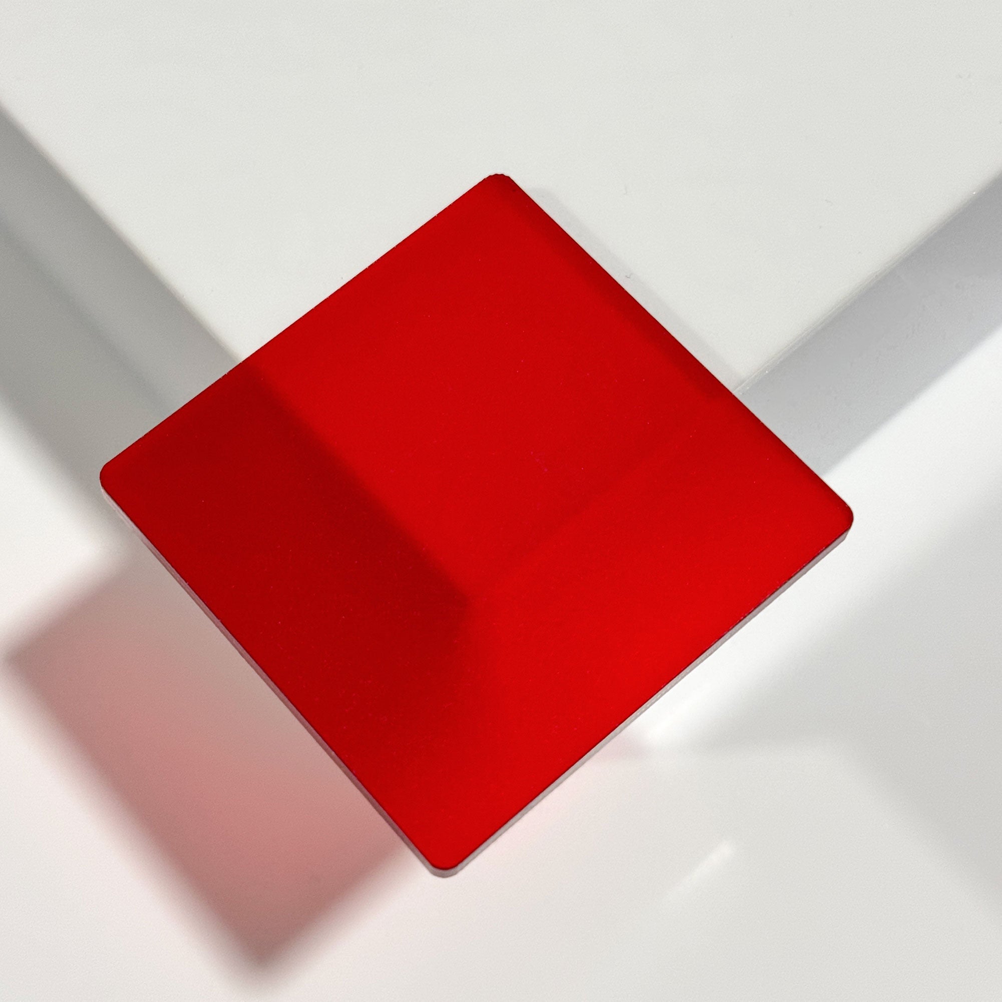 plancha de metacrilato pmma rojo mate